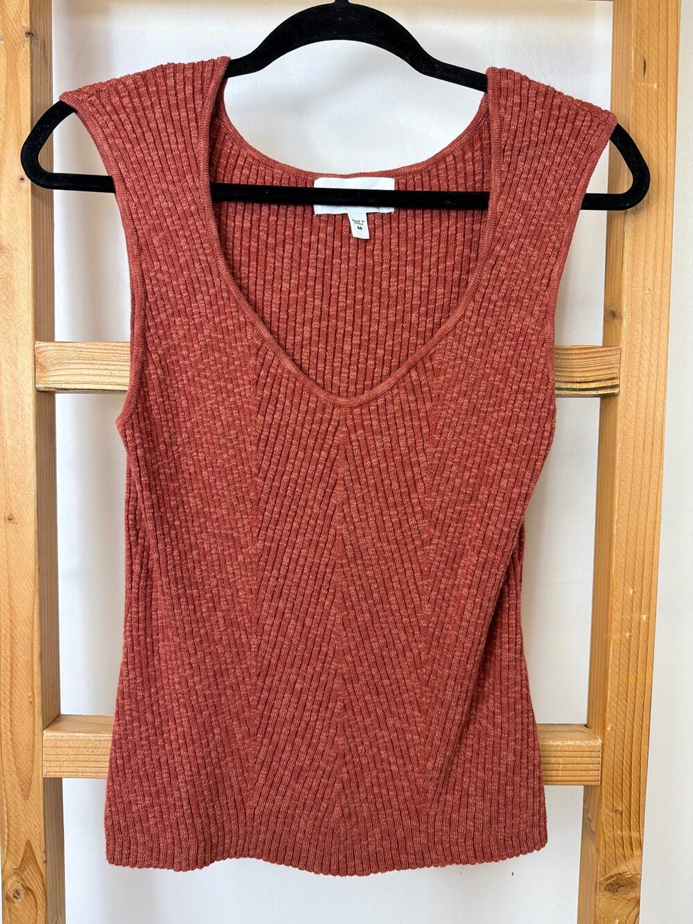 Dear John Red Scoop Neck Sleeveless Tank Top Size M